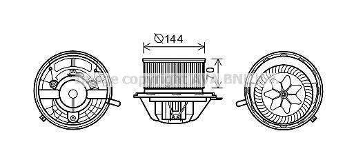 Ventilador habitáculo AVA Deutschland GmbH ref. MS8607