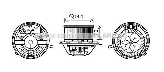 Ventilador de habitáculo AVA Deutschland GmbH ref. MS8608