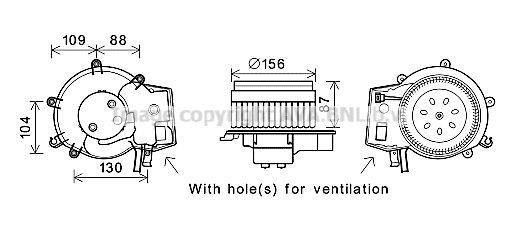 Ventilador habitáculo AVA Deutschland GmbH ref. MS8625