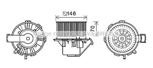 Ventilador de habitáculo AVA Deutschland GmbH ref. MS8647