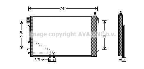 Condenseur, climatisation (Radiateur de climatisation) AVA Deutschland GmbH ref. MSA5493D