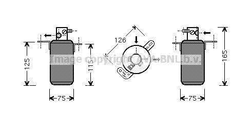 Filtre déshydrateur du circuit de climatisation AVA Deutschland GmbH ref. MSD373