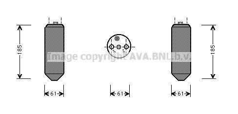 Filtre déshydrateur du circuit de climatisation AVA Deutschland GmbH ref. MTD151