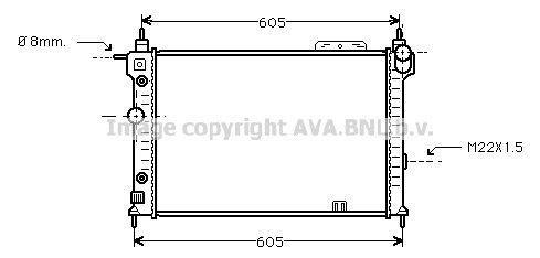 Radiateur moteur (Radiateur de refroidissement) AVA Deutschland GmbH OL2029