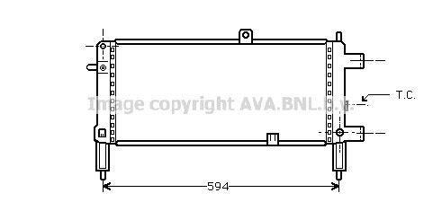 Radiateur moteur (Radiateur de refroidissement) AVA Deutschland GmbH OL2053