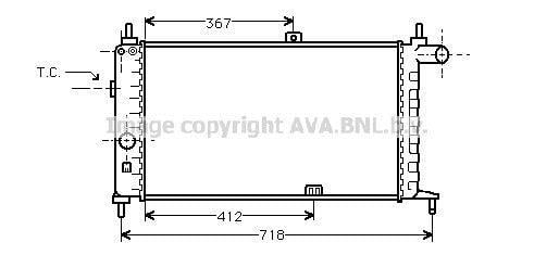 Radiateur moteur (Radiateur de refroidissement) AVA Deutschland GmbH ref. OL2064