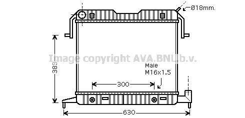 Radiateur moteur (Radiateur de refroidissement) AVA Deutschland GmbH OL2086