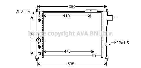 Radiateur moteur (Radiateur de refroidissement) AVA Deutschland GmbH OL2128