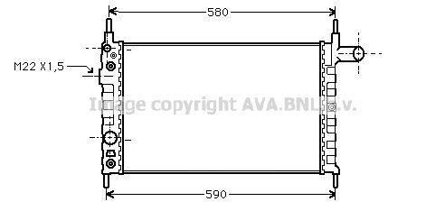 Radiateur moteur (Radiateur de refroidissement) AVA Deutschland GmbH ref. OL2163