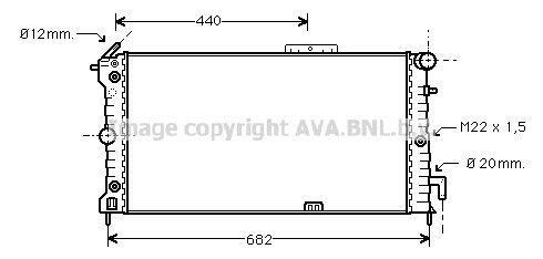 Radiateur moteur (Radiateur de refroidissement) AVA Deutschland GmbH OL2187