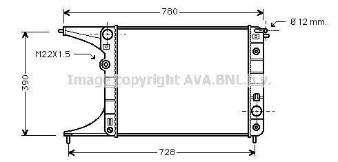 Radiateur moteur (Radiateur de refroidissement) AVA Deutschland GmbH OL2201