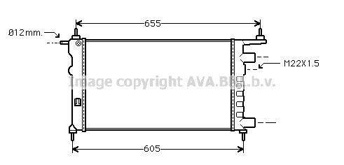 Radiateur moteur (Radiateur de refroidissement) AVA Deutschland GmbH OL2261