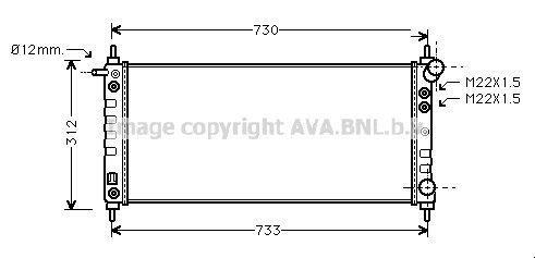 Radiateur moteur (Radiateur de refroidissement) AVA Deutschland GmbH ref. OL2264