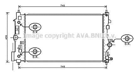 Radiateur moteur (Radiateur de refroidissement) AVA Deutschland GmbH ref. OL2546