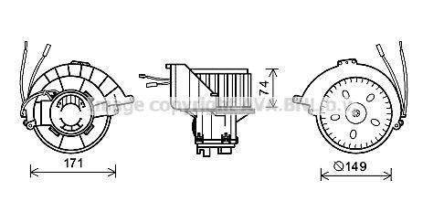 Ventilador habitáculo AVA Deutschland GmbH ref. OL8628