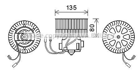 Ventilador habitáculo AVA Deutschland GmbH ref. OL8631