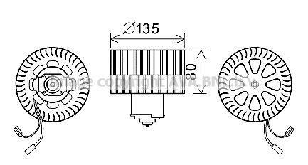 Ventilador habitáculo AVA Deutschland GmbH ref. OL8632