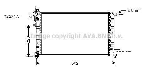 Radiateur moteur (Radiateur de refroidissement) AVA Deutschland GmbH ref. PE2004