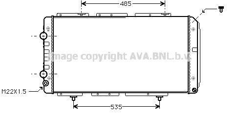 Radiateur moteur (Radiateur de refroidissement) AVA Deutschland GmbH ref. PE2150
