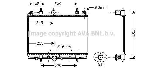 Radiateur moteur (Radiateur de refroidissement) AVA Deutschland GmbH ref. PEA2201