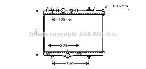 Radiateur moteur (Radiateur de refroidissement) AVA Deutschland GmbH ref. PEA2255