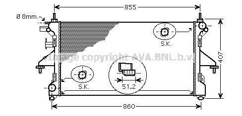 Radiateur moteur (Radiateur de refroidissement) AVA Deutschland GmbH PE2310