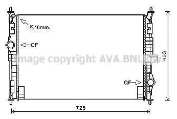 Radiateur moteur (Radiateur de refroidissement) AVA Deutschland GmbH ref. PE2386