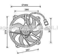 Ventilateur de refroidissement du moteur (Motoventilateur) AVA Deutschland GmbH ref. PE7556
