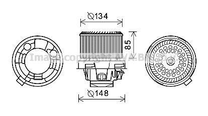 Ventilador habitáculo AVA Deutschland GmbH ref. PE8374