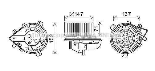 Ventilador habitáculo AVA Deutschland GmbH ref. PE8380