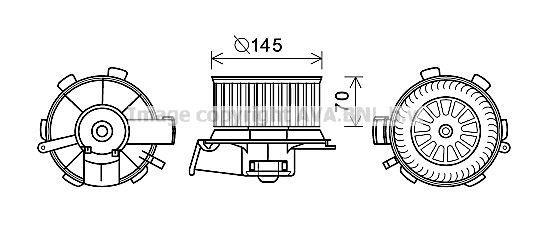 Pulseur d'air habitacle (Ventilateur habitacle) AVA Deutschland GmbH ref. PE8388