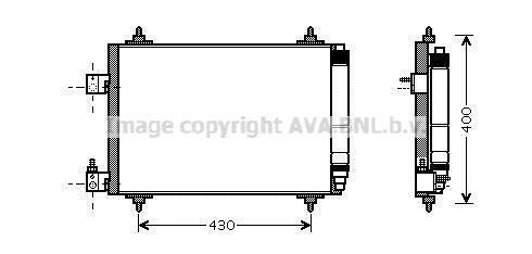 Condenseur, climatisation (Radiateur de climatisation) AVA Deutschland GmbH ref. PEA5286D