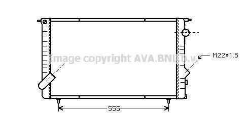 Radiateur moteur (Radiateur de refroidissement) AVA Deutschland GmbH RT2134