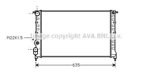 Radiateur moteur (Radiateur de refroidissement) AVA Deutschland GmbH ref. RT2149