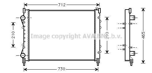Radiateur moteur (Radiateur de refroidissement) AVA Deutschland GmbH RT2233