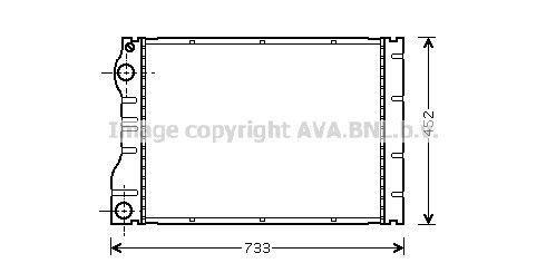 Radiateur moteur (Radiateur de refroidissement) AVA Deutschland GmbH RT2293