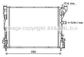 Radiateur moteur (Radiateur de refroidissement) AVA Deutschland GmbH ref. RT2608
