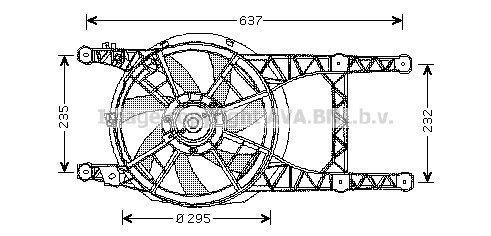 Ventilateur de refroidissement du moteur (Motoventilateur) AVA Deutschland GmbH RT7531