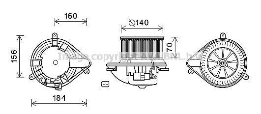 Ventilador habitáculo AVA Deutschland GmbH ref. RT8572