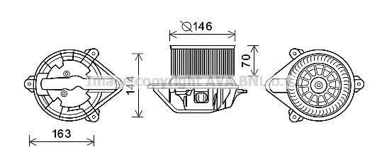 Ventilador habitáculo AVA Deutschland GmbH ref. RT8577