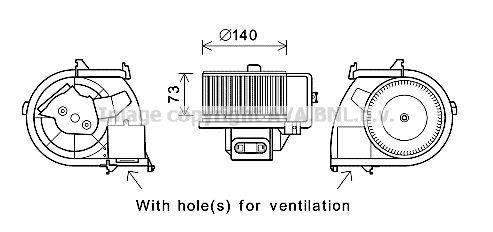 Ventilador habitáculo AVA Deutschland GmbH ref. RT8594