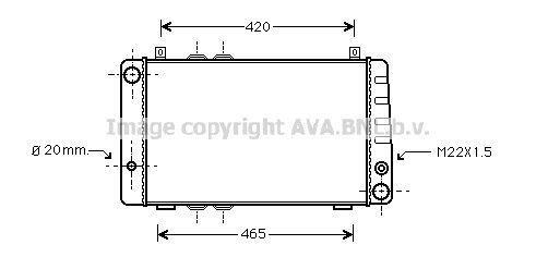 Radiateur moteur (Radiateur de refroidissement) AVA Deutschland GmbH ref. SA2002