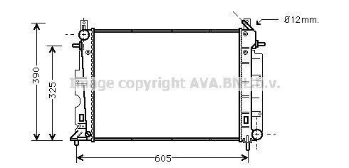 Radiateur moteur (Radiateur de refroidissement) AVA Deutschland GmbH ref. SB2025