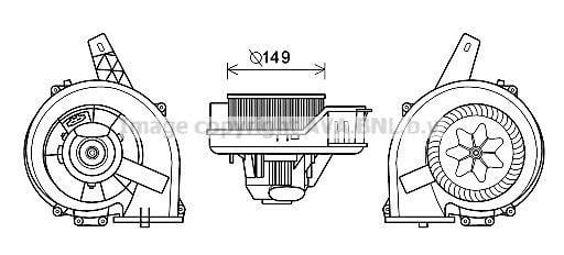 Pulseur d'air habitacle (Ventilateur habitacle) AVA Deutschland GmbH ref. ST8044