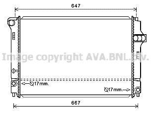 Radiateur moteur (Radiateur de refroidissement) AVA Deutschland GmbH ref. TO2700