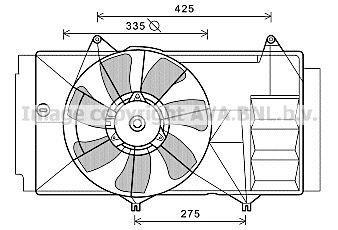 Ventilateur de refroidissement du moteur (Motoventilateur) AVA Deutschland GmbH TO7580