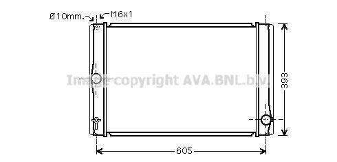 Radiateur moteur (Radiateur de refroidissement) AVA Deutschland GmbH ref. TOA2400
