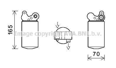 Filtre déshydrateur du circuit de climatisation AVA Deutschland GmbH ref. VOD185