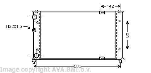 Radiateur moteur (Radiateur de refroidissement) AVA Deutschland GmbH VN2192