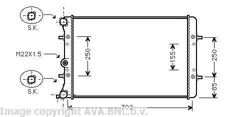 Radiateur moteur (Radiateur de refroidissement) AVA Deutschland GmbH VN2217